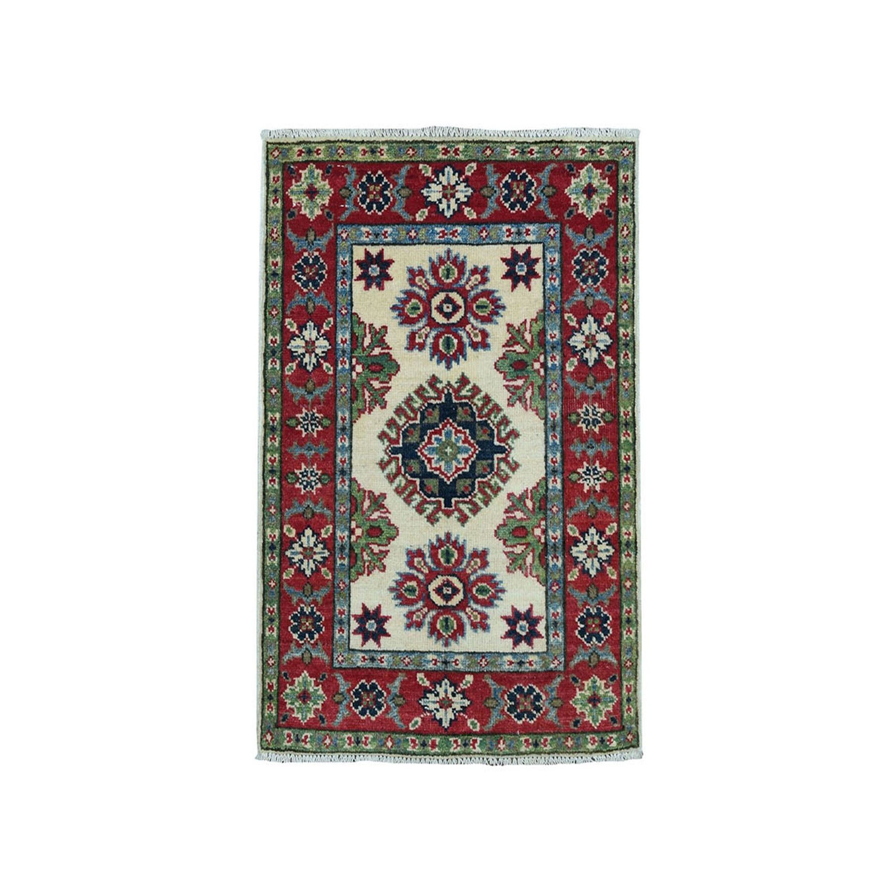 Traditional Wool Hand-Knotted Area Rug 2'0